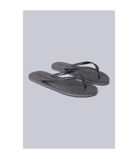 Mens Oceana Flip Flops Charcoal Animal