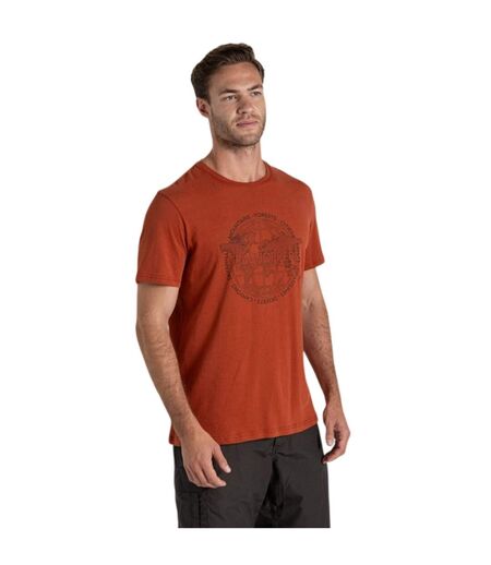 Mens Lucent Ii Globe Short-sleeved T-shirt Red Beach Craghoppers