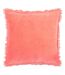 Gracie fringed velvet cushion cover 45cm x 45cm coral Furn-1