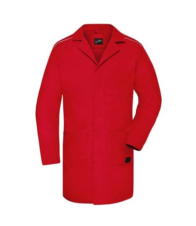 James and Nicholson Adults Unisex Work Coat (Red)
