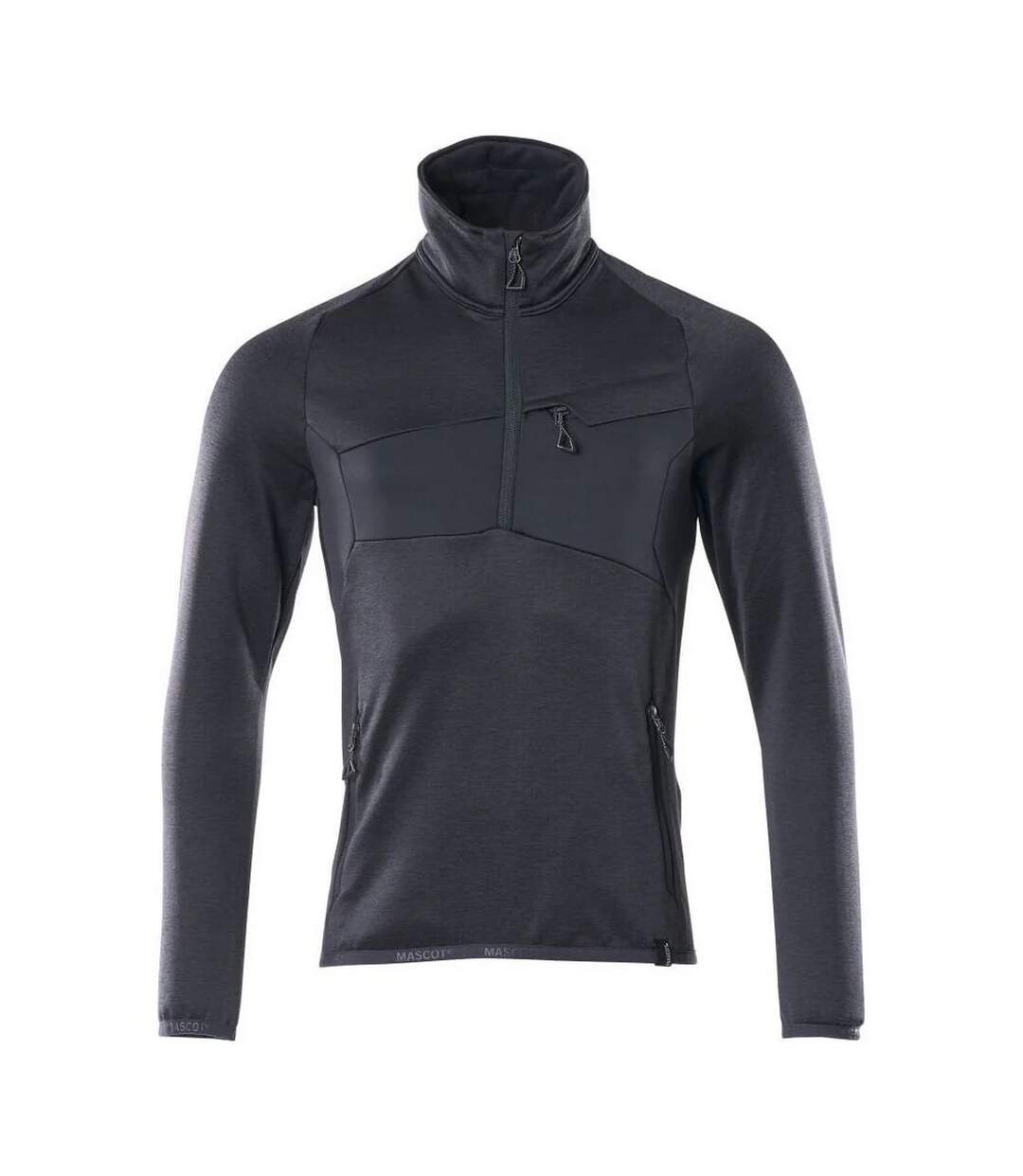 Mens Advanced Plain Half Zip Fleece Top Dark Navy Mascot-1