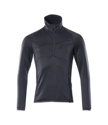 Mens Advanced Plain Half Zip Fleece Top Dark Navy Mascot