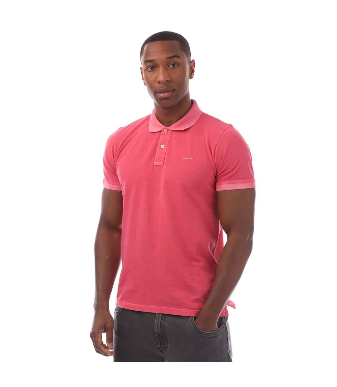 Polo Sunfaded Rugger Homme Rose Gant-1