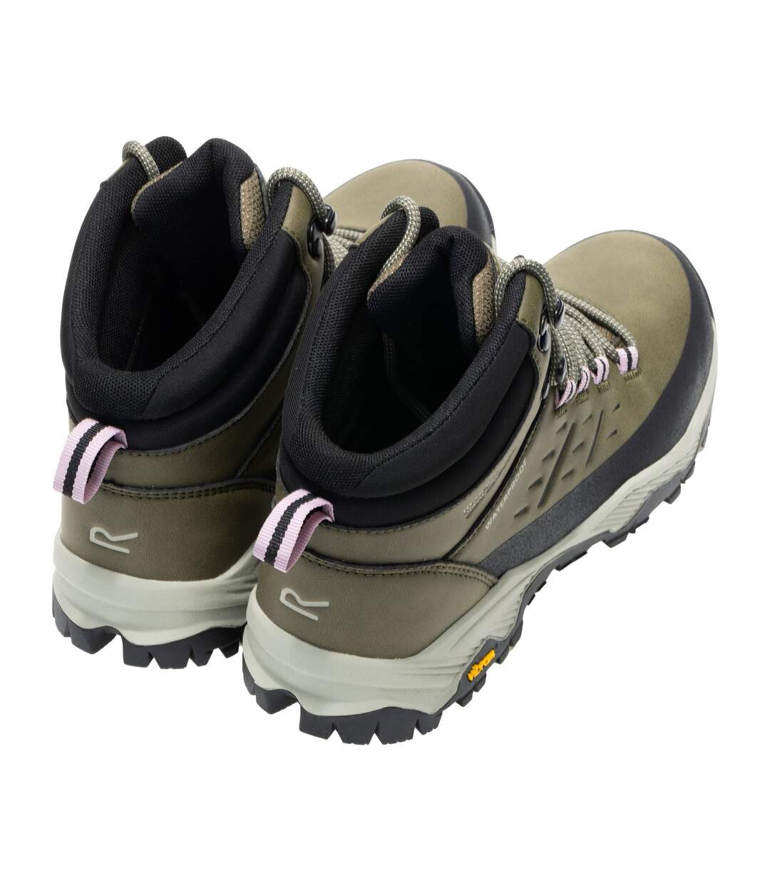 Womens/ladies Blake Walking Boots Olive Night Powder Lilac Regatta-3