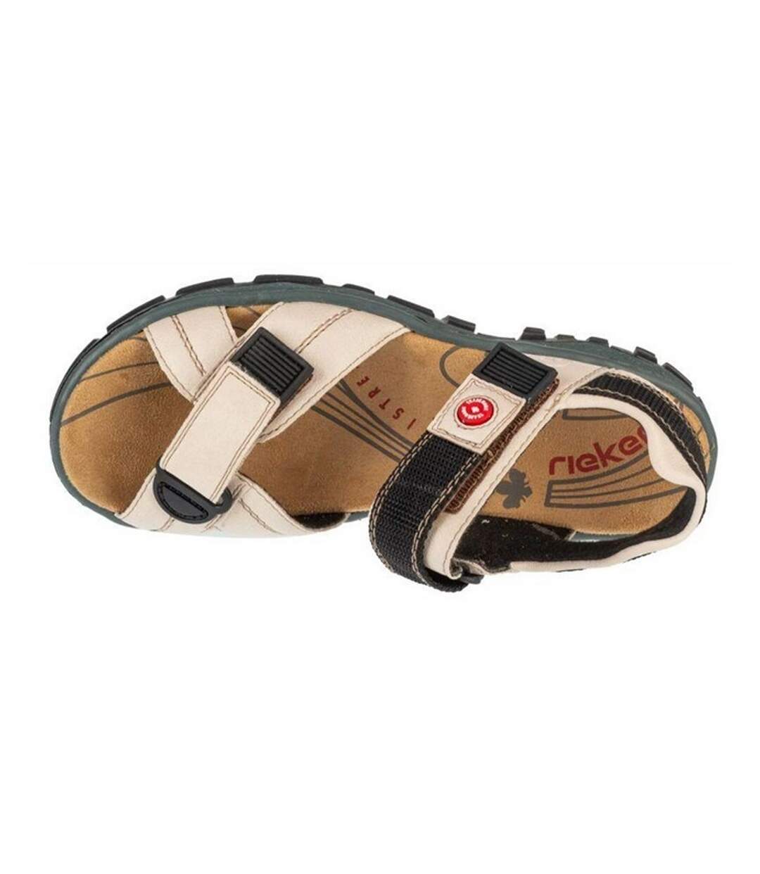 Sandales Style Détail Contrasté Femme Beige Rieker-4