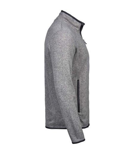 Mens Outdoor Fleece Jacket Grey Melange Tee Jays