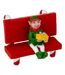Accessoire Village de Noël Lutin sur Banc 6cm Rouge-1