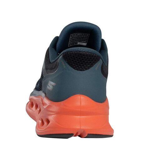 Mens max cushioning glide-step trainers navy/orange Skechers
