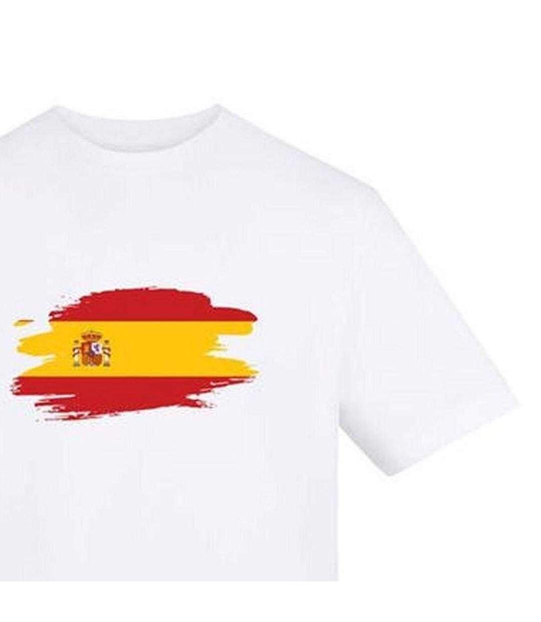 T-shirt Motif/style Espagne World Cup Homme Blanc AWD-3