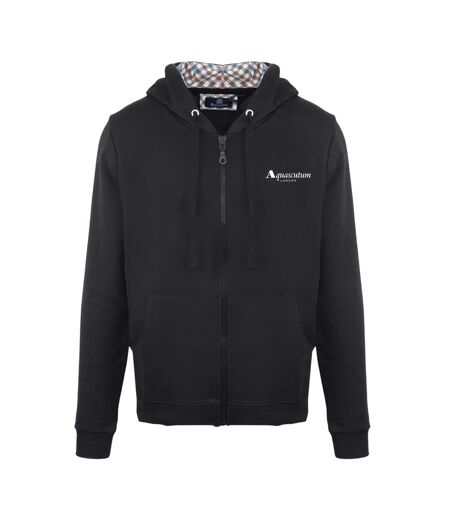 Sweat À Capuche Décontracté Homme Noir Aquascutum