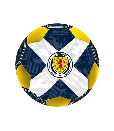 Mini Ballon De Foot Mou Taille 4 Jaune Blanc Bleu Foncé Scotland FA