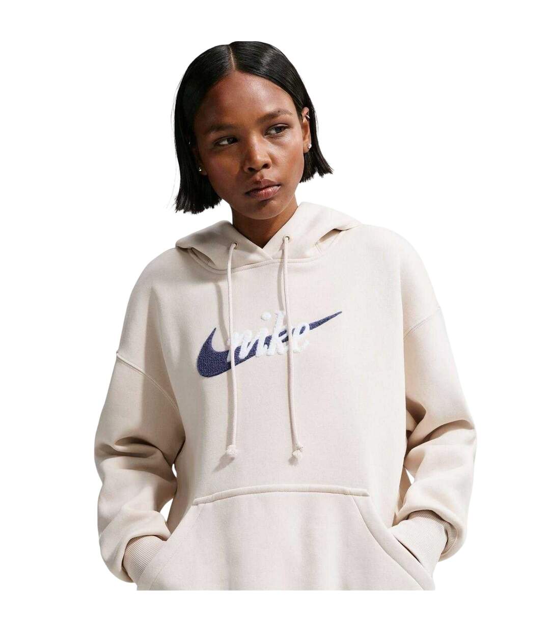 Sweat À Capuche Chenille Femme Bleu Nike-2