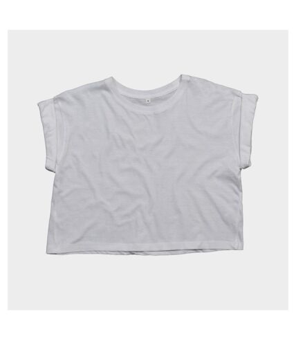 Mantis Womens/Ladies Organic Cropped T-Shirt (White)