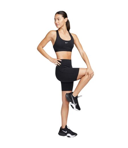 Womens/ladies Swoosh Light Support Sports Bra Black Nike