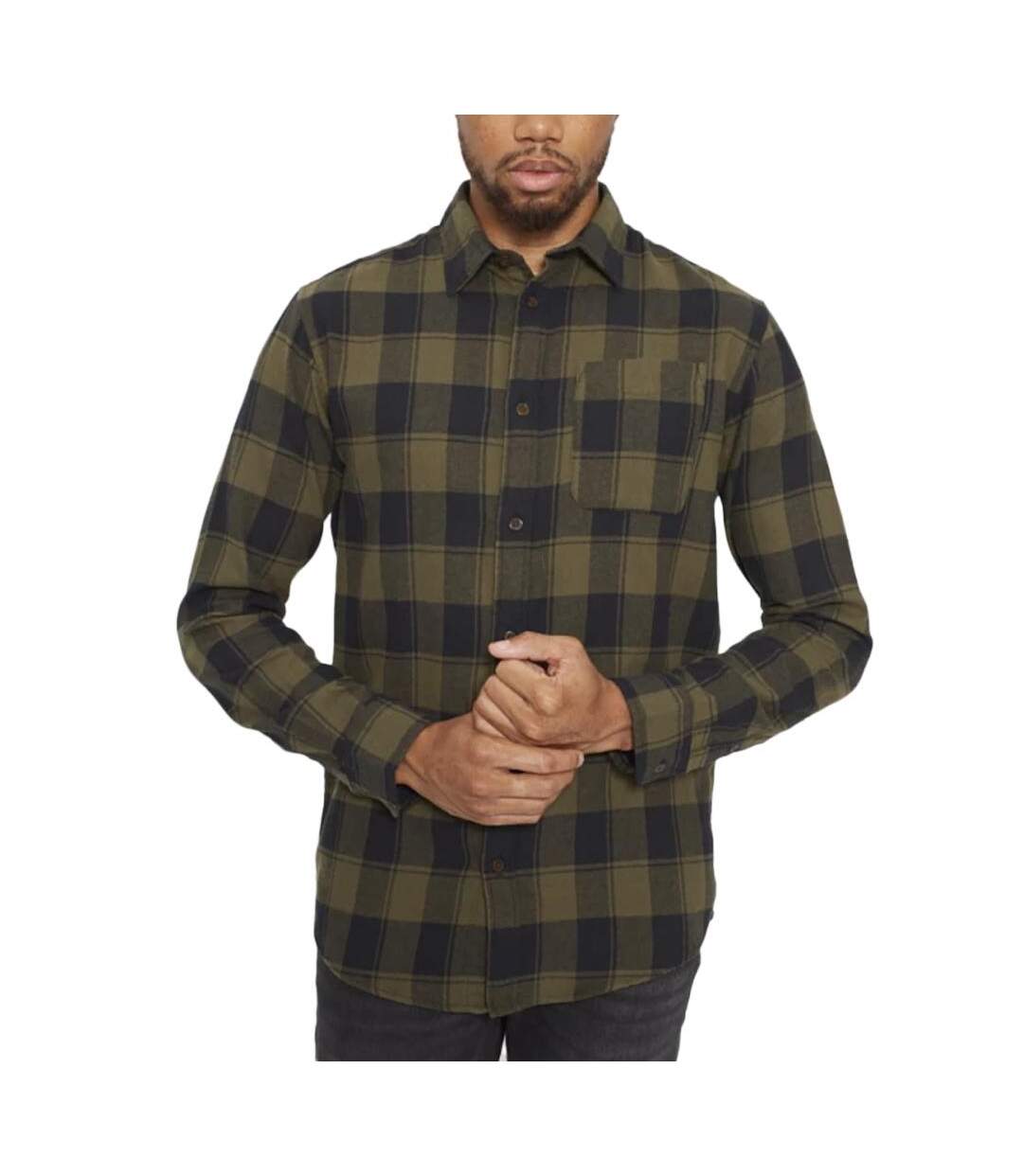 Chemise Manches Longues Noir/Kaki Homme Jack & Jones Fall Buffalo - XL