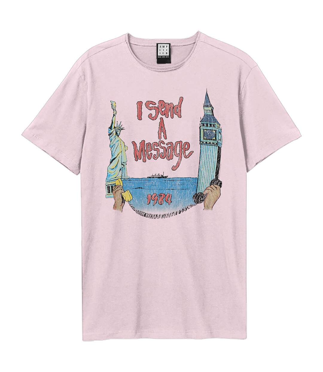 Unisex Adult I Send A Message Inxs T-shirt Pink Amplified-1