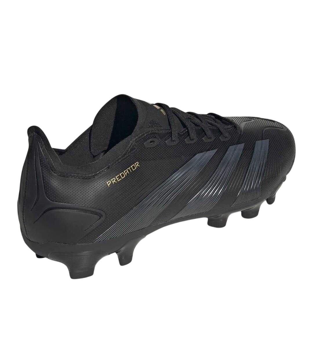 Mens Predator League 3 Stripes Football Boots Core Black Carbon Grey Adidas-2