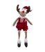 Peluche Enfant Renne Salopette Soir 52cm Rouge-1