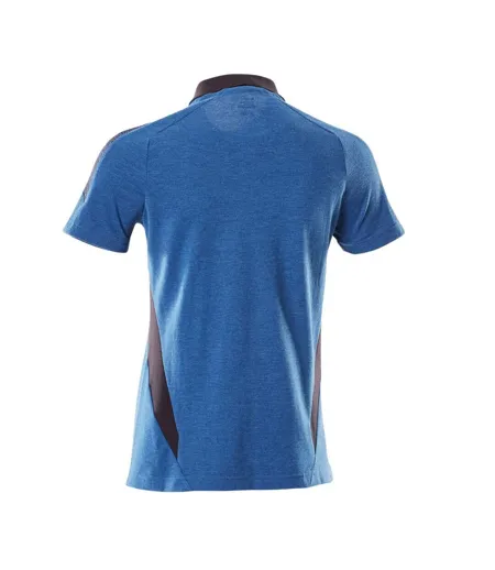 Womens/ladies Accelerate Polo Shirt Azure Blue Dark Navy Mascot