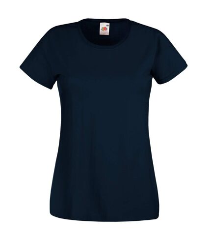 Fruit Of The Loom Ladies/Womens Lady-Fit Valueweight Short Sleeve T-Shirt (Deep Navy)