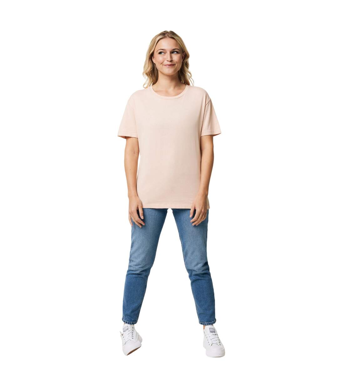 Womens/ladies yala recycled cotton lightweight t-shirt peach nectar Iqoniq-3