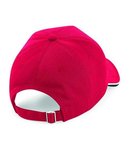 Casquette authentic unisexe rouge/noir/blanc Beechfield