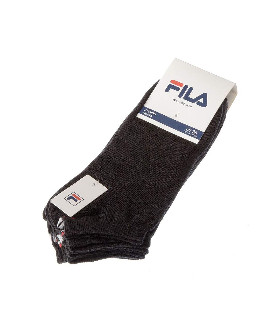 Chaussette Mini-chaussettes - Lot de 3 - Sans bouclette - Multisport - Fine - Coton - Noir-1