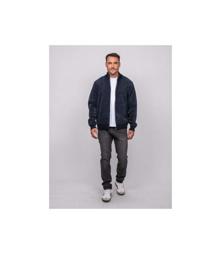 Gilet chenille zippé col montant LIMAGO