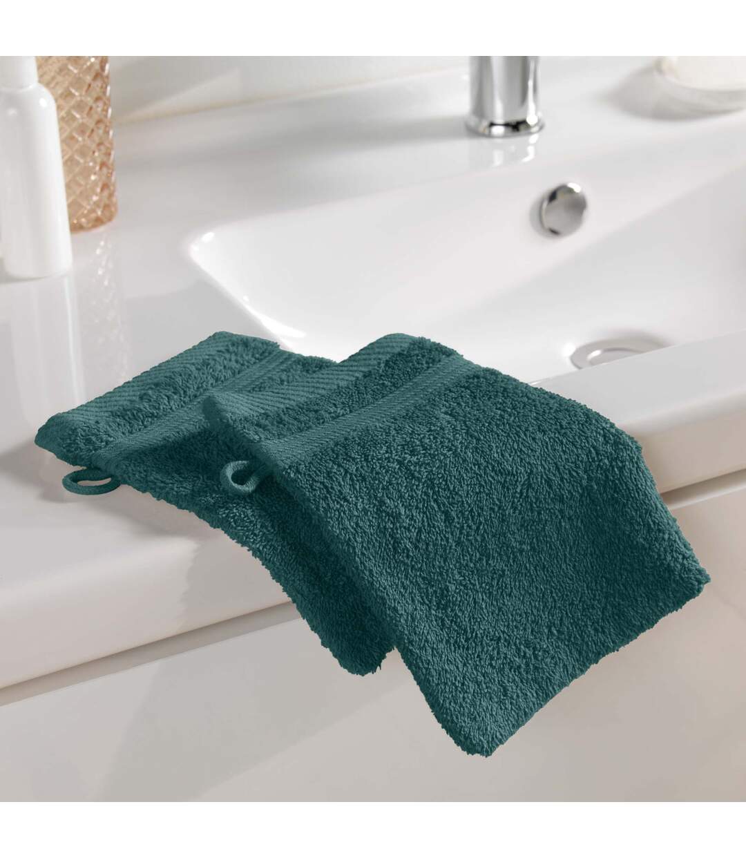 Lot de 2 Gants de Toilette Tendresse 15x21cm Orage-4