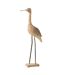 Statue Déco Oiseau en Bois Denny 86cm Marron-1