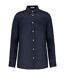 Mens Linen Long-sleeved Shirt Navy Spasso-1