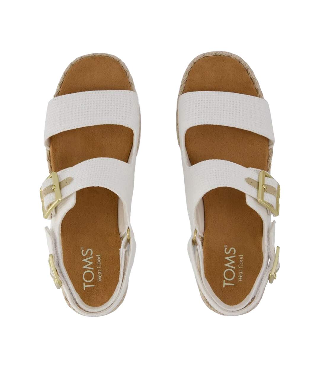 Womens/ladies Giana Sandals White Toms-3