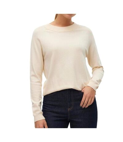 Pull beige femme vero moda happiness - l