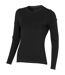 Elevate Womens/Ladies Ponoka Long Sleeve T-Shirt (Solid Black)