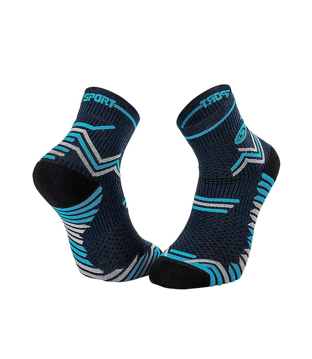 Chaussettes de running marine/turquoise homme bv sport trail ultra-1