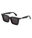 Womens/ladies Dalton Square Sunglasses One Size Black Dark Grey Off White-1