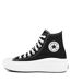 Womens/ladies Chuck Taylor Canvas Platform High Top Trainers Black White Converse-2