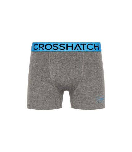 Pack of 3  Mens grimsby boxer shorts  blue/grey/black Crosshatch