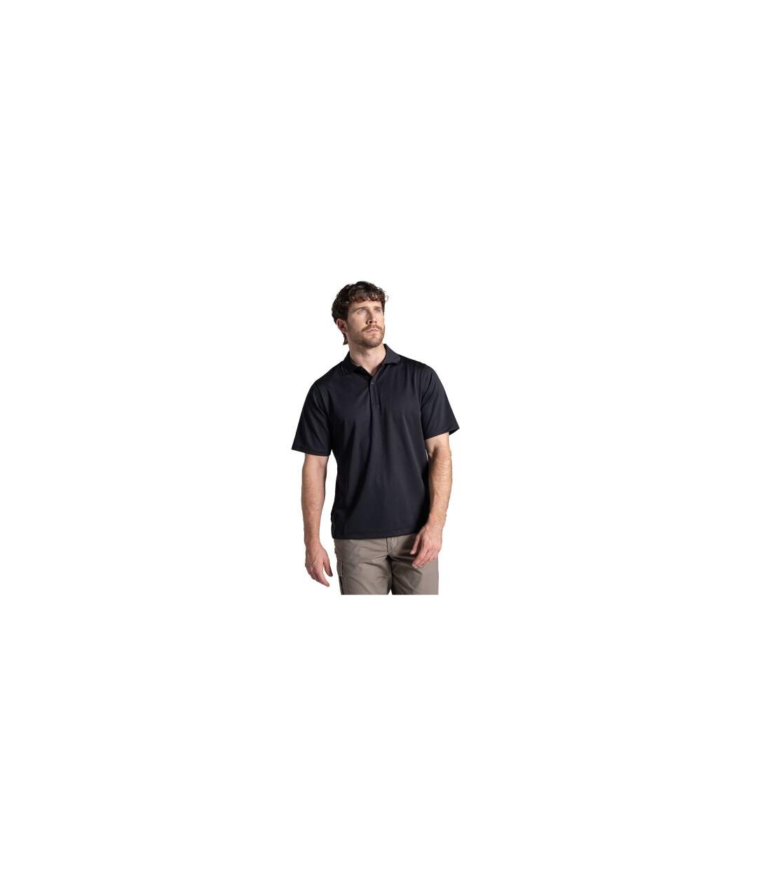 Mens Expert Basecamp Wicking Polo Shirt Black Craghoppers-1