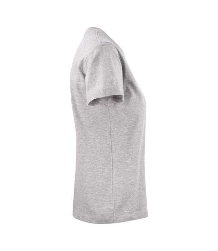 Womens/ladies Heavy T-shirt Grey Melange Printer