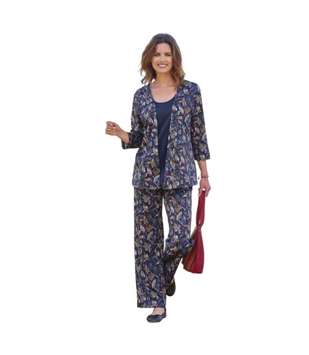 Ensemble haut et pantalon femme bleu marine Atlas for Women