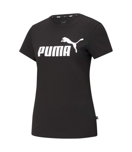 Womens/ladies Essential Logo T-shirt Black Puma