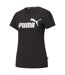 Womens/ladies Essential Logo T-shirt Black Puma-2