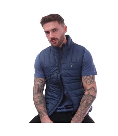 Mens Arsenal Wadded Gilet Dark Blue Farah