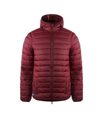 Mens Bordeaux London Logo Hooded Jacket Red Aquascutum