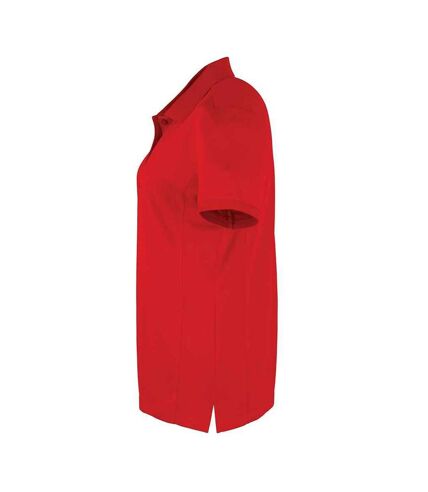 Polo coolchecker femme rouge Premier