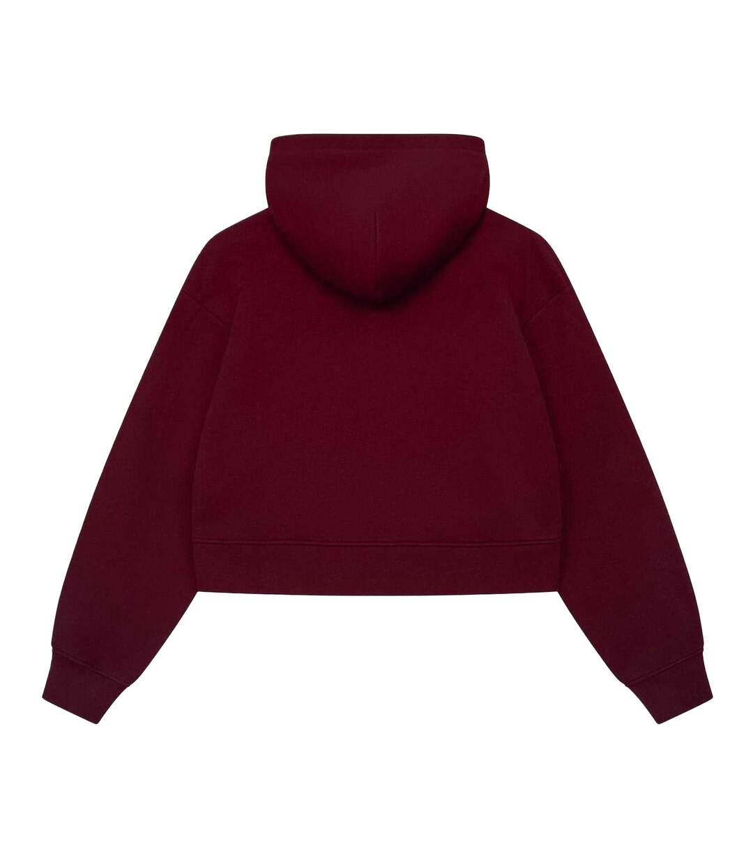 Womens/ladies Applique Logo Cotton Full Zip Hoodie Burgundy Couture-3