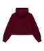 Womens/ladies Applique Logo Cotton Full Zip Hoodie Burgundy Couture-3