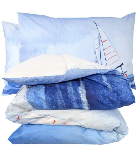 Parure de lit percale de coton collection REGATE Taie 50x70 cm