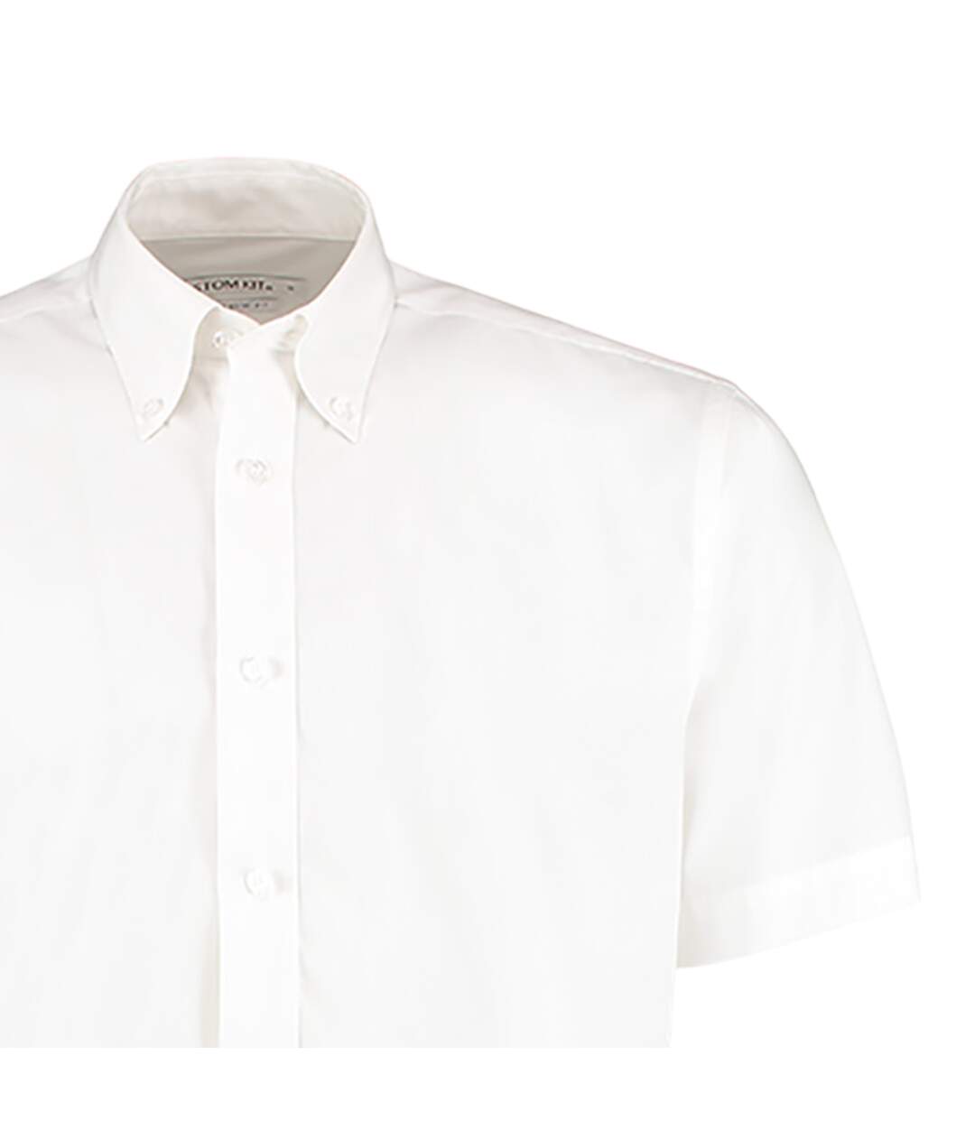 Chemise À Boutons Manches Courtes Workforce Homme Blanc Kustom Kit-3